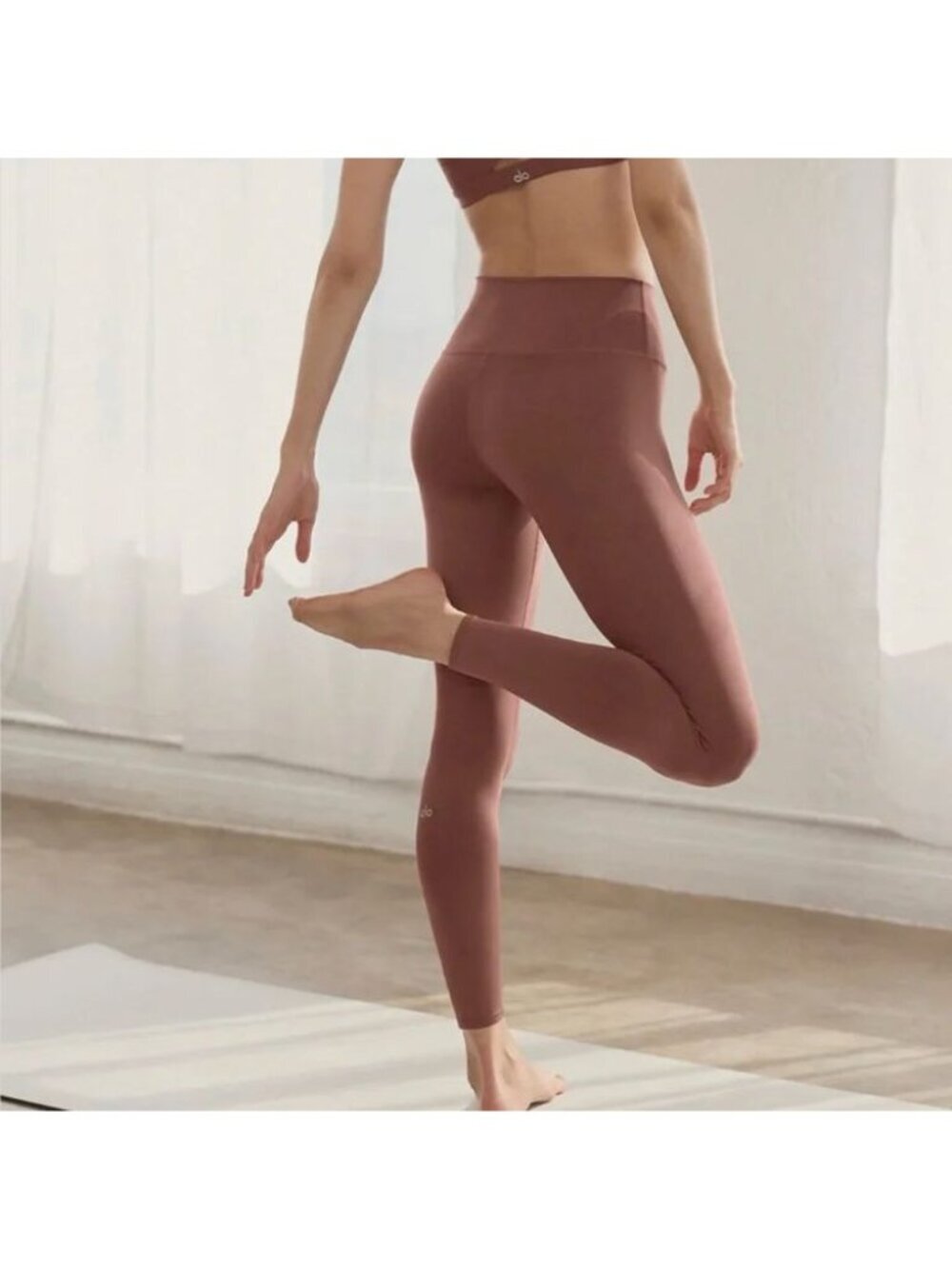 Alo Yoga Airlift High Waist 7/8 Leggings Chestnut Small NWT Sculpting